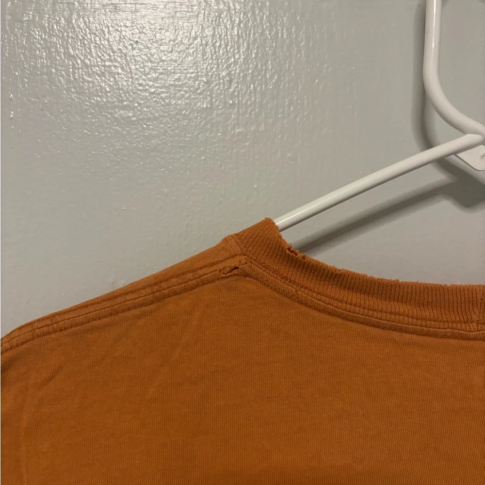 Carhartt Men's Distressed Orange T-Shirt - Picture 7 of 8